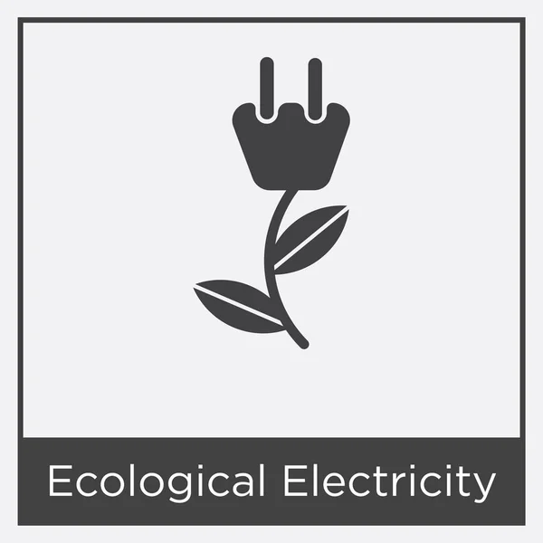 Ekologiczny elektryczność ikona na białym tle — Wektor stockowy