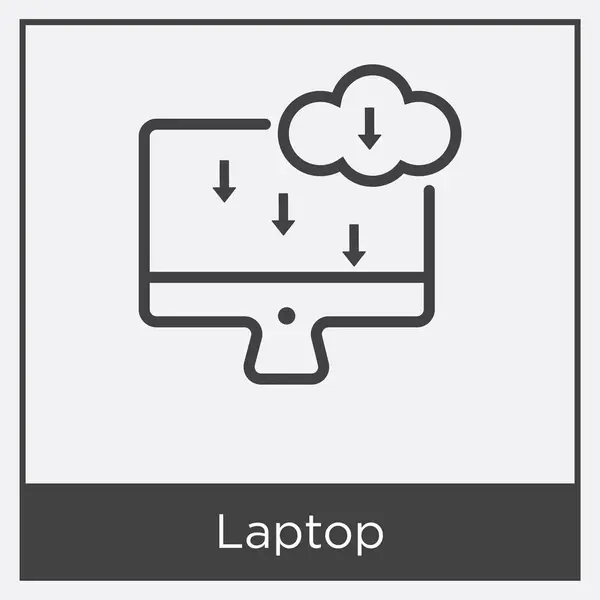 Laptop icon isolated on white background — Stock Vector