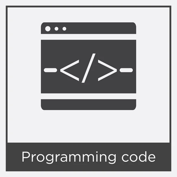 Icono de código de programación aislado sobre fondo blanco — Archivo Imágenes Vectoriales