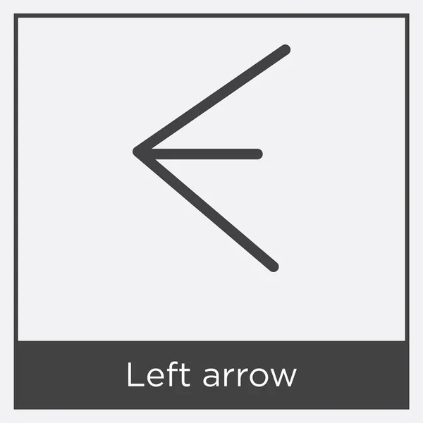 Pfeil-Symbol links isoliert auf weißem Hintergrund — Stockvektor