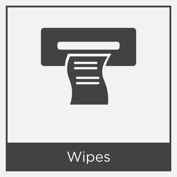 Wipes icon isolated on white background — Stock Vector