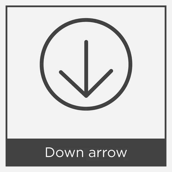 Down arrow icon isolated on white background — Stock Vector