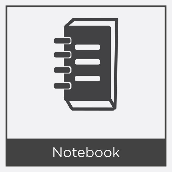 Notebook icon isolated on white background
