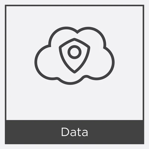 Icône de données isolée sur fond blanc — Image vectorielle