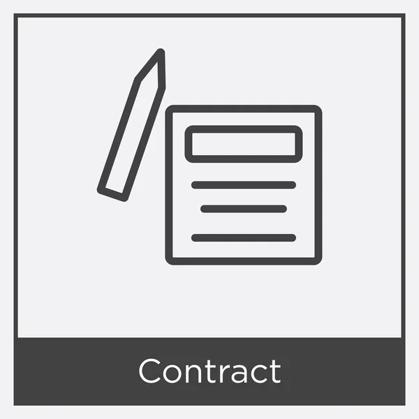 Contract pictogram geïsoleerd op witte achtergrond — Stockvector