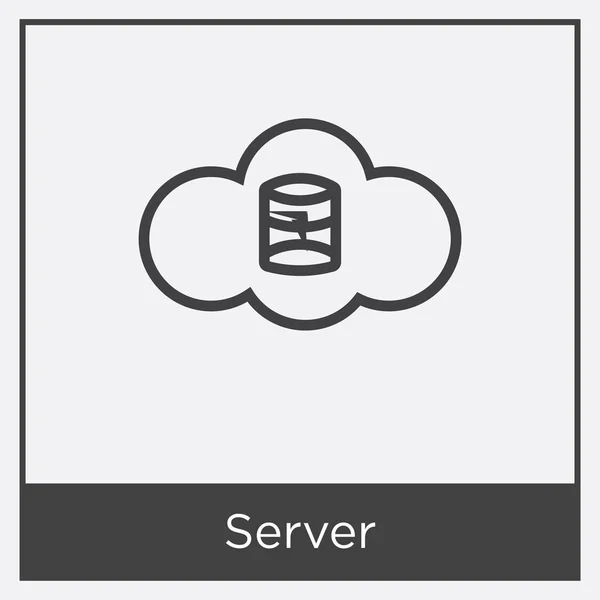 Icône du serveur isolé sur fond blanc — Image vectorielle