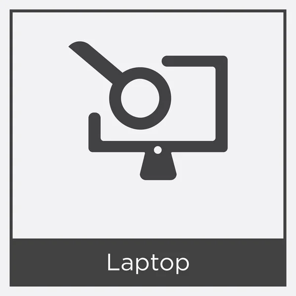 Lap-top εικονίδιο που απομονώνονται σε λευκό φόντο — Διανυσματικό Αρχείο