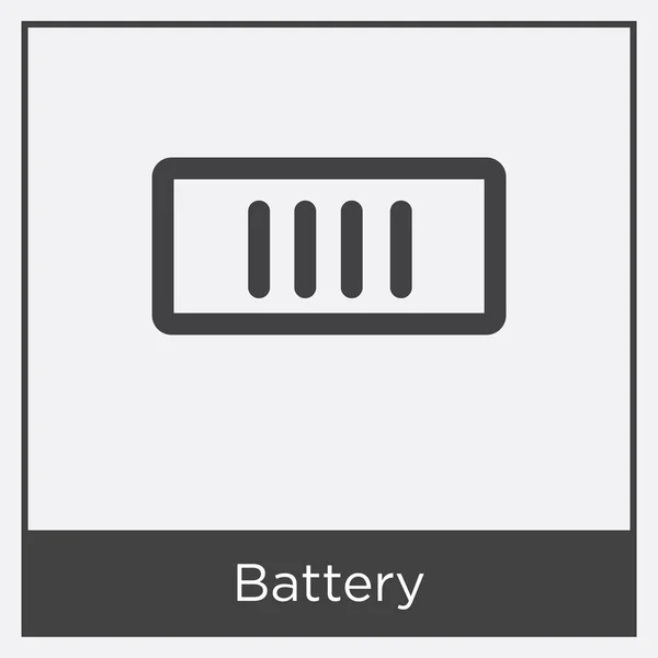 白色背景下孤立的电池图标 — 图库矢量图片
