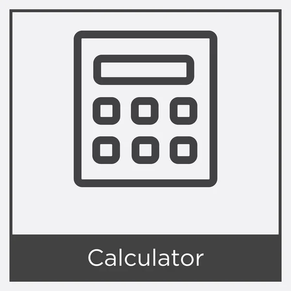 Ícone da calculadora isolado no fundo branco — Vetor de Stock