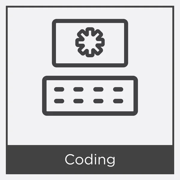 Coding icon isolated on white background — Stock Vector