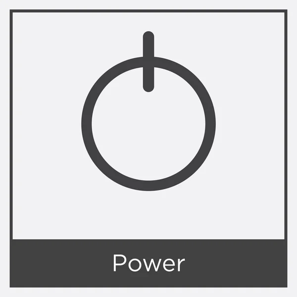 Power-Symbol isoliert auf weißem Hintergrund — Stockvektor