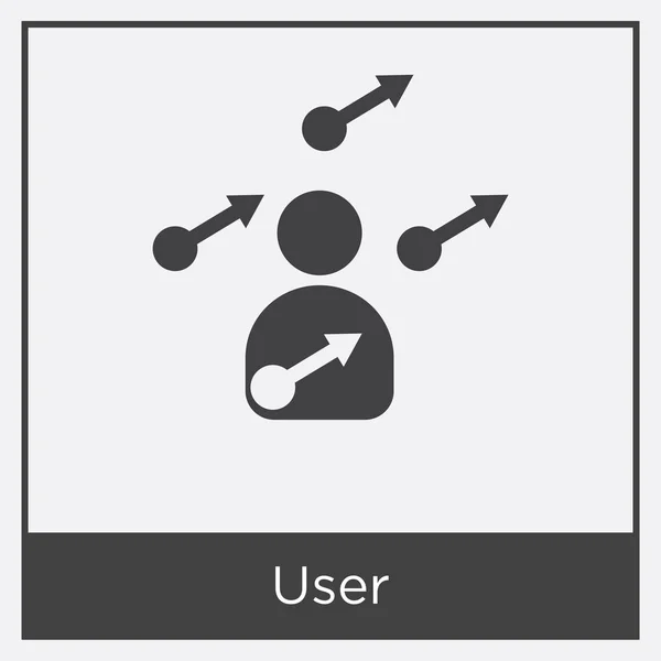 Icône de l'utilisateur isolé sur fond blanc — Image vectorielle