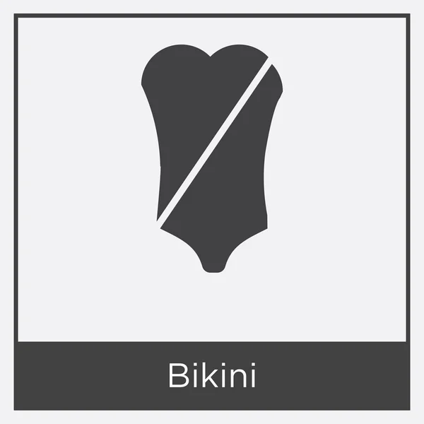 Icono de bikini aislado sobre fondo blanco — Archivo Imágenes Vectoriales