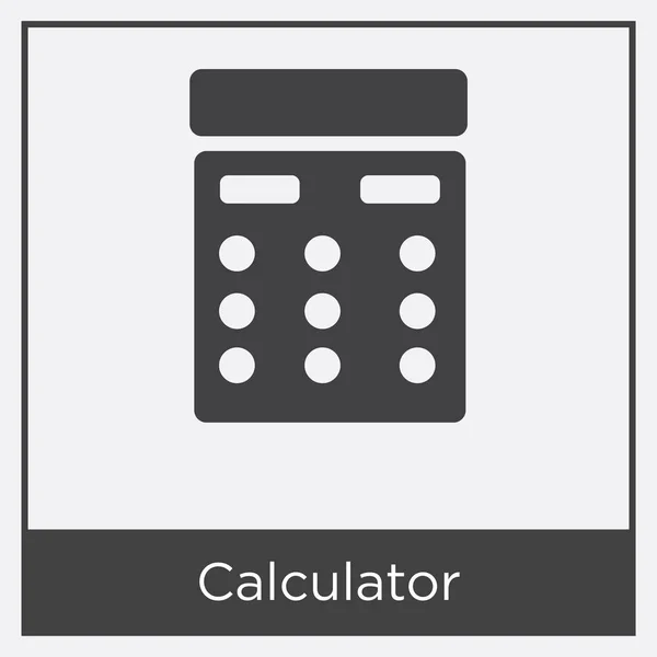 Icône de calculatrice isolée sur fond blanc — Image vectorielle