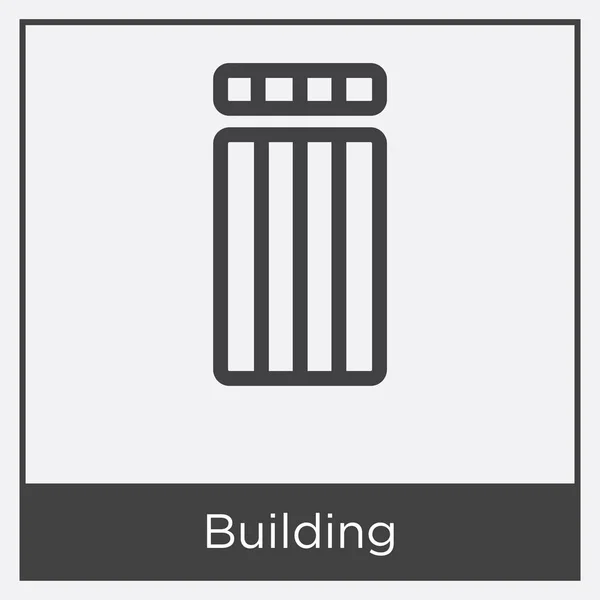 Building icon isolated on white background — Stock Vector