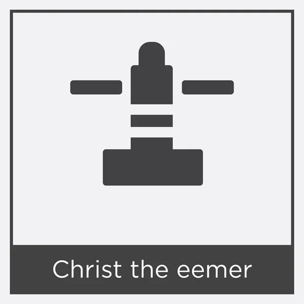 Ikon Christ the eemer terisolasi pada latar belakang putih - Stok Vektor