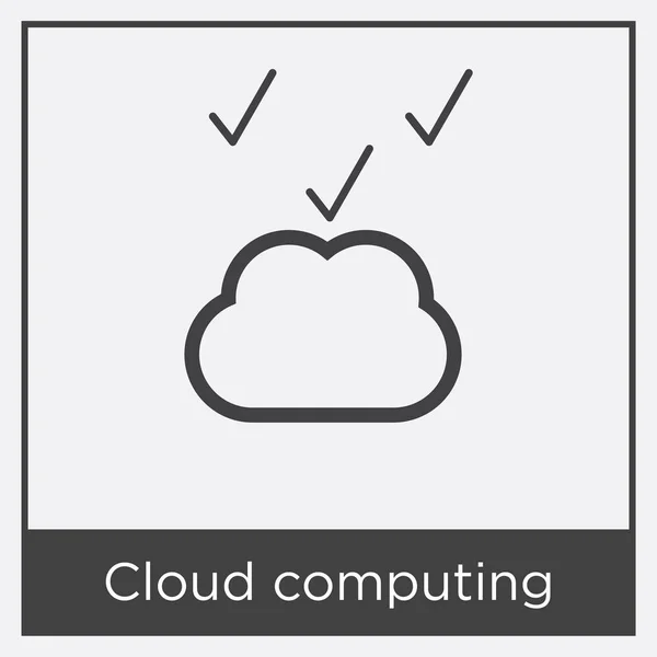 Icône Cloud Computing isolée sur fond blanc — Image vectorielle