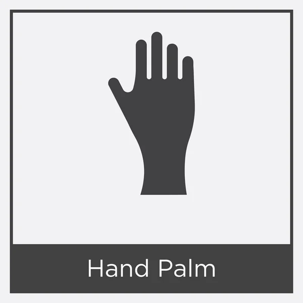 Icône main Palmier isolé sur fond blanc — Image vectorielle