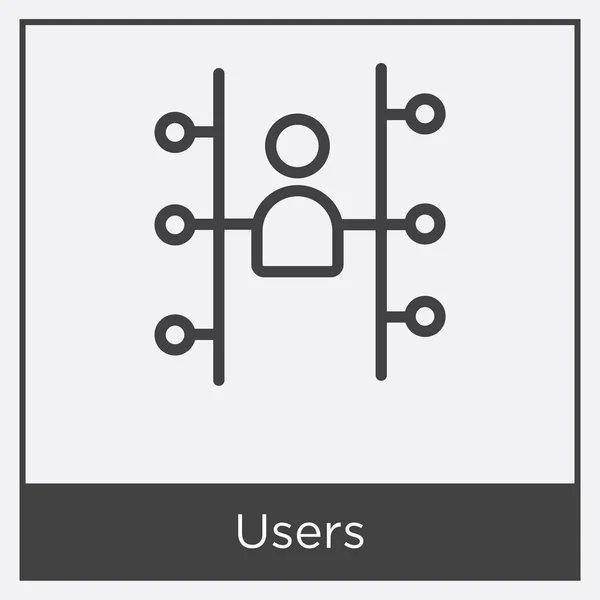 Icône des utilisateurs isolé sur fond blanc — Image vectorielle