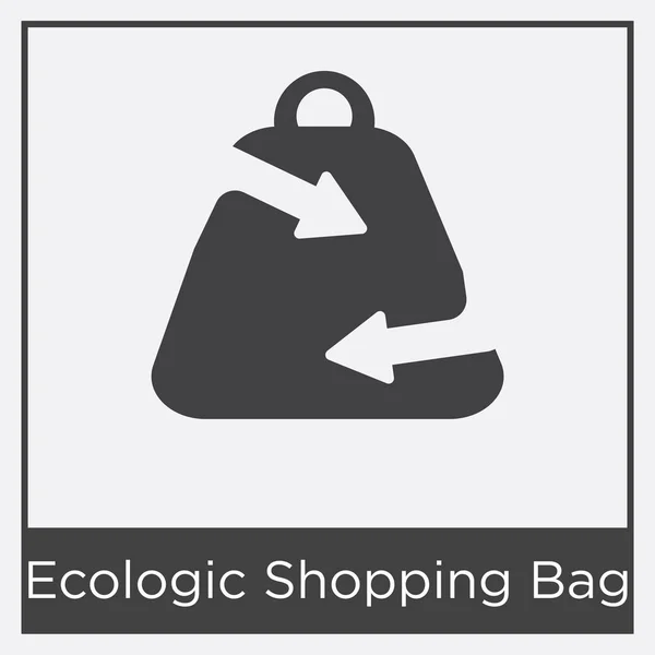 Ekologiczne torby na zakupy ikona na białym tle — Wektor stockowy