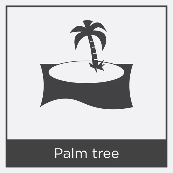 Palm tree ikonen isolerad på vit bakgrund — Stock vektor