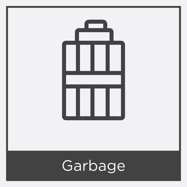 Garbage icon isolated on white background — Stock Vector