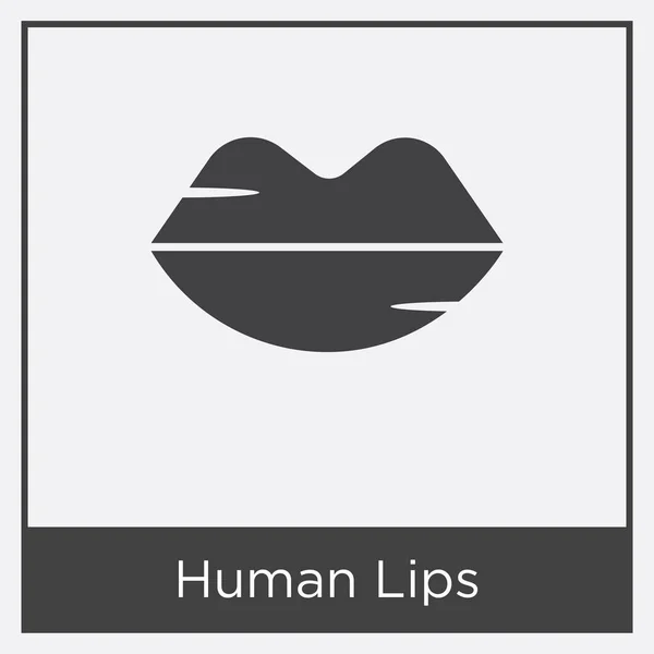 Людських губами значок ізольовані на білому тлі — стоковий вектор