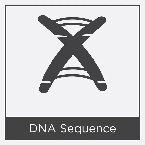 Icono de secuencia de ADN aislado sobre fondo blanco — Vector de stock