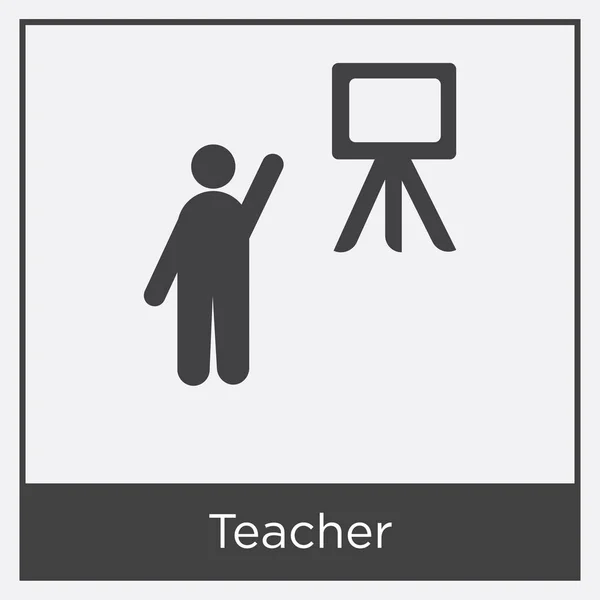Піктограма вчителя ізольована на білому тлі — стоковий вектор