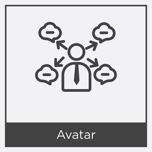 Ícone Avatar isolado no fundo branco — Vetor de Stock