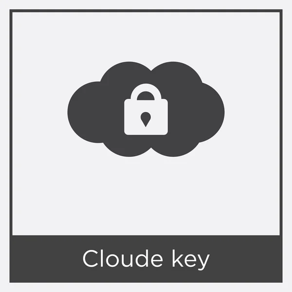 Cloude icône clé isolé sur fond blanc — Image vectorielle