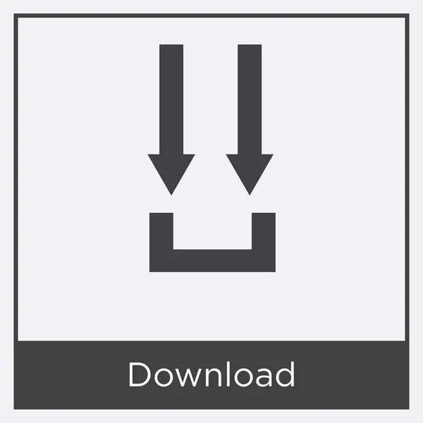 Ladda ner ikonen isolerad på vit bakgrund — Stock vektor