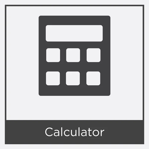 Ícone da calculadora isolado no fundo branco —  Vetores de Stock