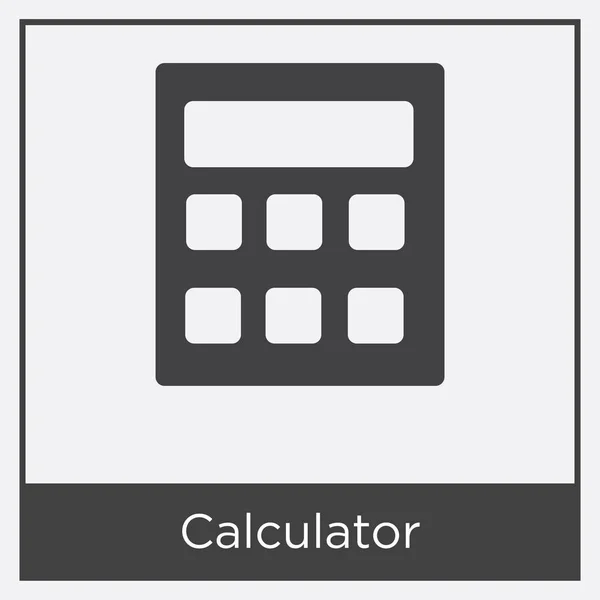 Ícone da calculadora isolado no fundo branco — Vetor de Stock