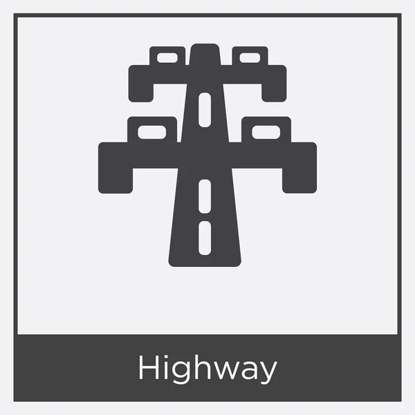 Icono de la autopista aislado sobre fondo blanco — Vector de stock