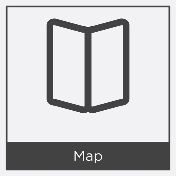 Icono de mapa aislado sobre fondo blanco — Vector de stock