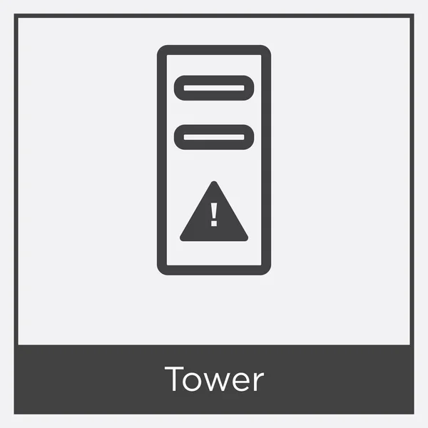 Tower icon isolated on white background — Stock Vector