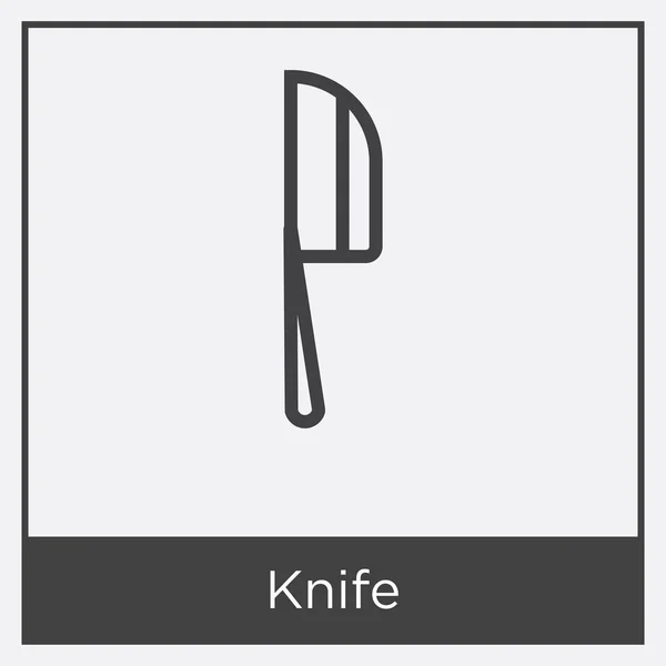 Ícone de faca isolado no fundo branco — Vetor de Stock