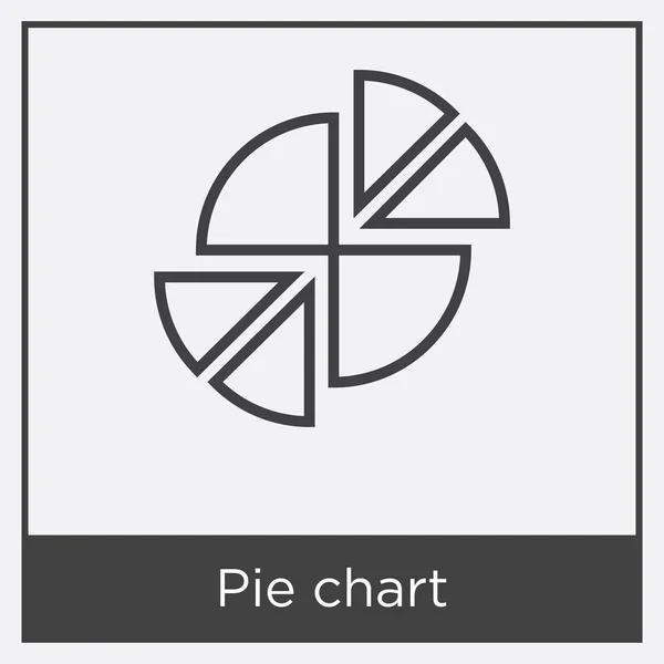 Cirkeldiagram pictogram geïsoleerd op witte achtergrond — Stockvector