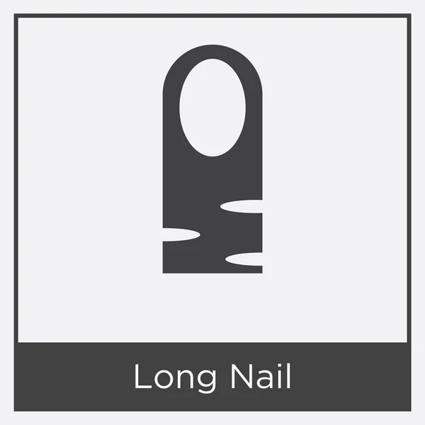 Icono de uñas largas aislado sobre fondo blanco — Archivo Imágenes Vectoriales