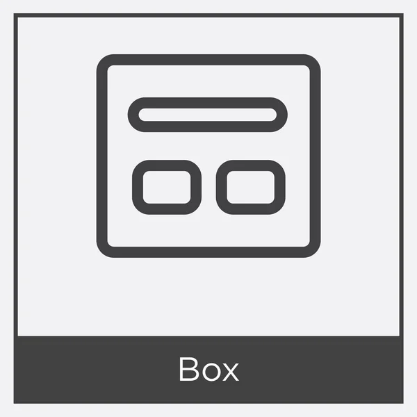 Box pictogram geïsoleerd op witte achtergrond — Stockvector