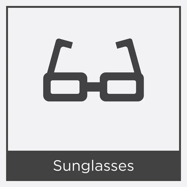 Icono de gafas de sol aisladas sobre fondo blanco — Vector de stock