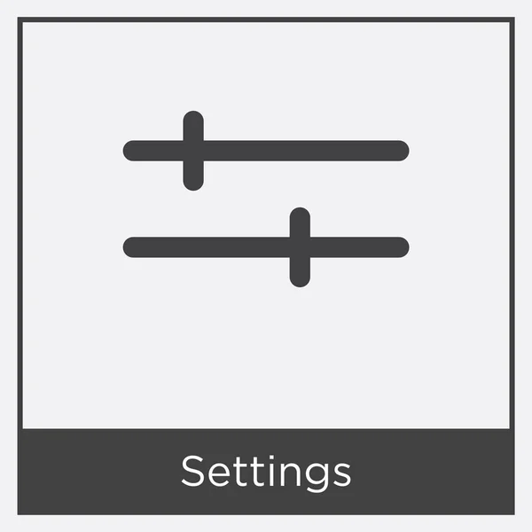 Einstellungen-Symbol isoliert auf weißem Hintergrund — Stockvektor