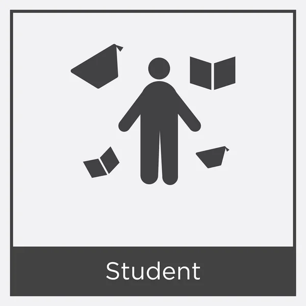 Icône étudiante isolée sur fond blanc — Image vectorielle