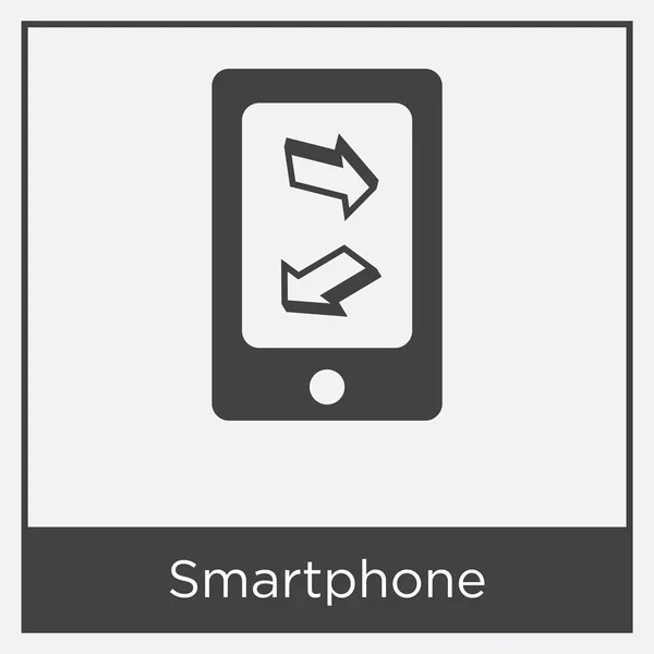 Ícone Smartphone isolado no fundo branco — Vetor de Stock