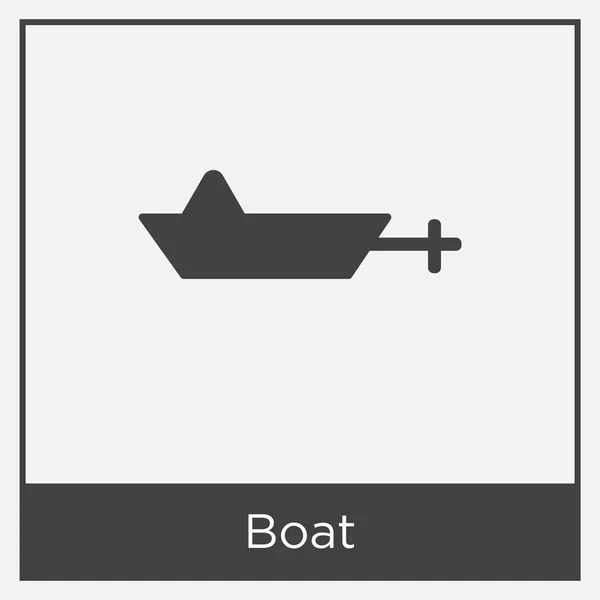 Icône de bateau isolé sur fond blanc — Image vectorielle
