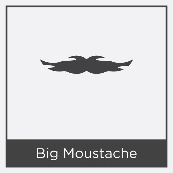 Big Moustache icon isolated on white background — Stock Vector