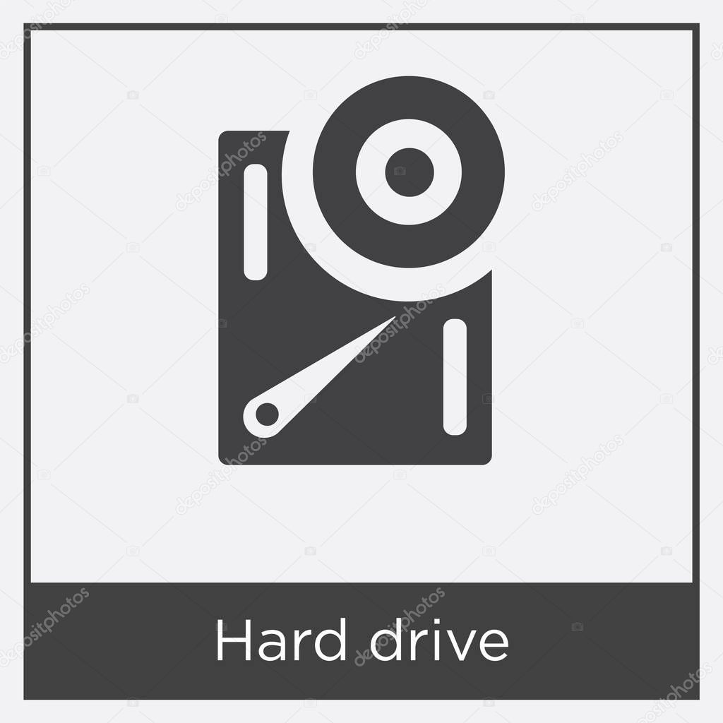 Hard drive icon isolated on white background