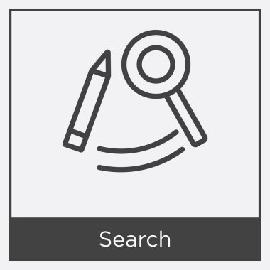 Beyaz arka plan üzerinde izole arama simgesi