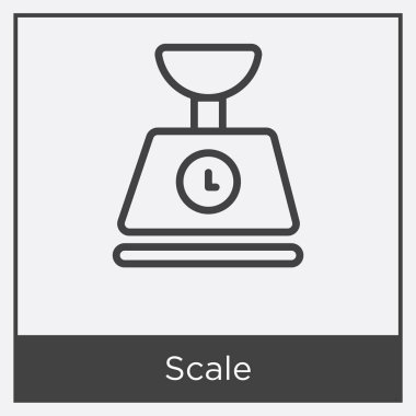 Beyaz arka plan üzerinde izole ölçek simgesi